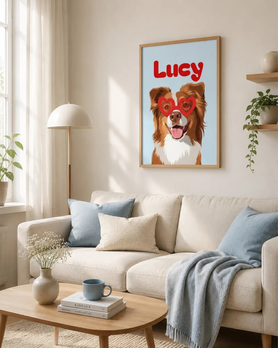 Portrait illustré chien accessoires